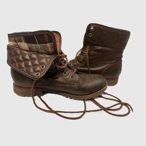 Rock & Candy Brown Lace-Up Boots